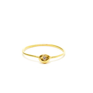 Small Nugget Diamond Stacking Ring