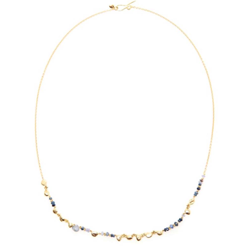 Rock-Fall Pin Blue Sapphire Necklace