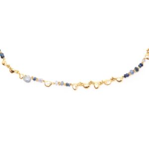 Rock-Fall Pin Blue Sapphire Necklace