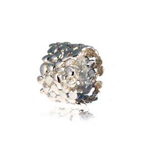 Large Silver Cobbled Ring