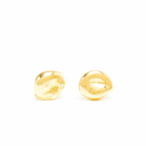 Large Nugget Plain Studs in Yellow Gold