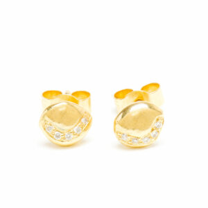Large Nugget Studs with Diamonds