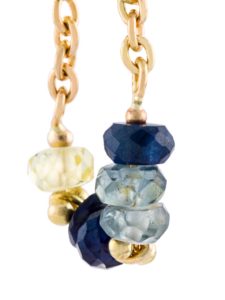 Blue Ombre Loop Chain Earrings