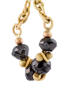 Black Diamond Loop Chain Earrings